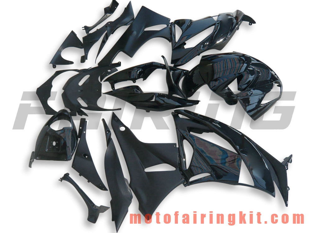 フェアリングキット ZX6R ZX-6R 636 2009 2010 2011 2012 09 10 11 12 プラスチック ABS 射出成型 完全なオートバイボディ アフターマーケットボディワークフレーム (ブラック) B020