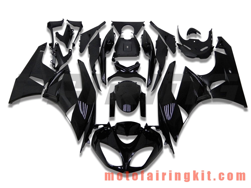 Fairing Kits Fit for ZX6R ZX-6R 636 2009 2010 2011 2012 09 10 11 12 Plastic ABS Injection Mold Complete Motorcycle Body Aftermarket Bodywork Frame (Black) B022