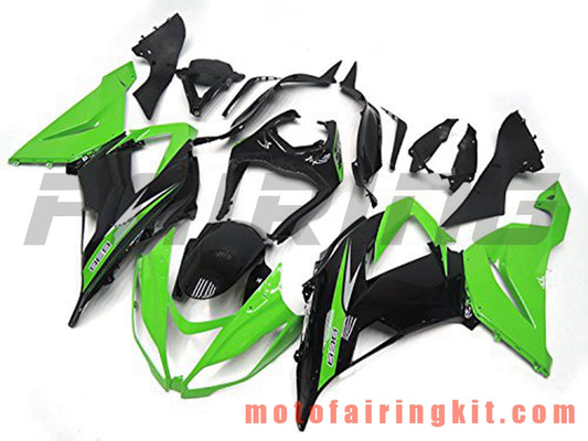 Fairing Kits Fit for ZX6R ZX-6R 636 2013 2014 2015 2016 2017 2018 Plastic ABS Injection Mold Complete Motorcycle Body Aftermarket Bodywork Frame (Black & Green) B003