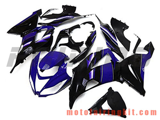 Kits de carenado aptos para ZX6R ZX-6R 636 2013 2014 2015 2016 2017 2018 Molde de inyección de plástico ABS Carrocería completa para motocicleta Marco de carrocería de posventa (azul y negro) B004