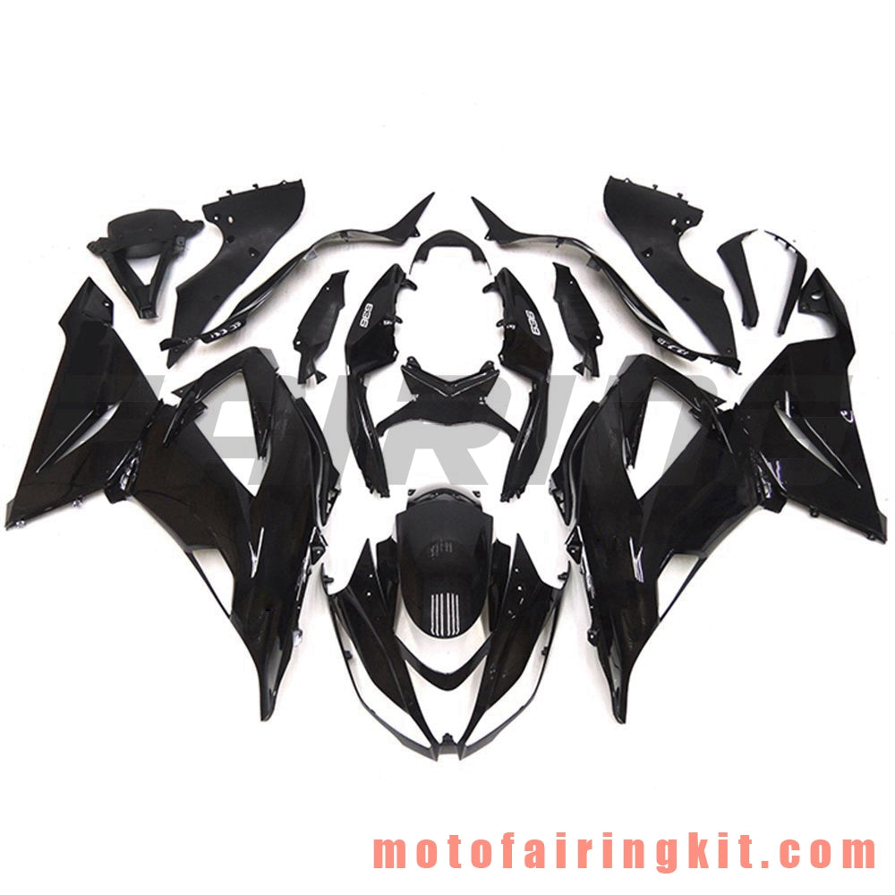 Fairing Kits Fit for ZX6R ZX-6R 636 2013 2014 2015 2016 2017 2018 Plastic ABS Injection Mold Complete Motorcycle Body Aftermarket Bodywork Frame (Black) B006