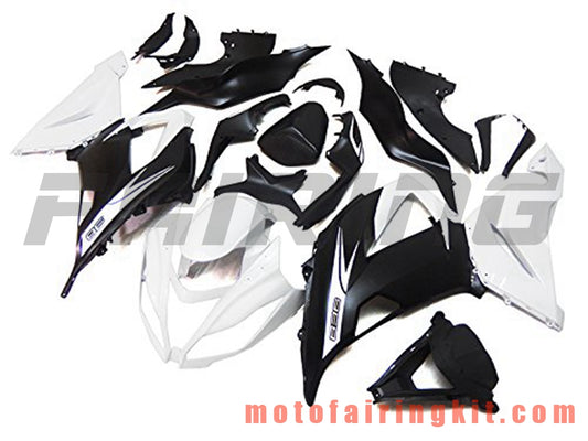 Fairing Kits Fit for ZX6R ZX-6R 636 2013 2014 2015 2016 2017 2018 Plastic ABS Injection Mold Complete Motorcycle Body Aftermarket Bodywork Frame (Black & White) B007