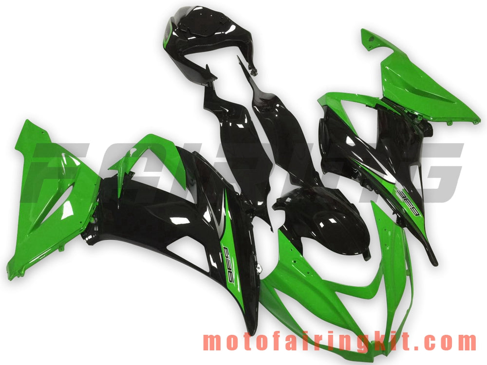 Fairing Kits Fit for ZX6R ZX-6R 636 2013 2014 2015 2016 2017 2018 Plastic ABS Injection Mold Complete Motorcycle Body Aftermarket Bodywork Frame (Green & Black) B013