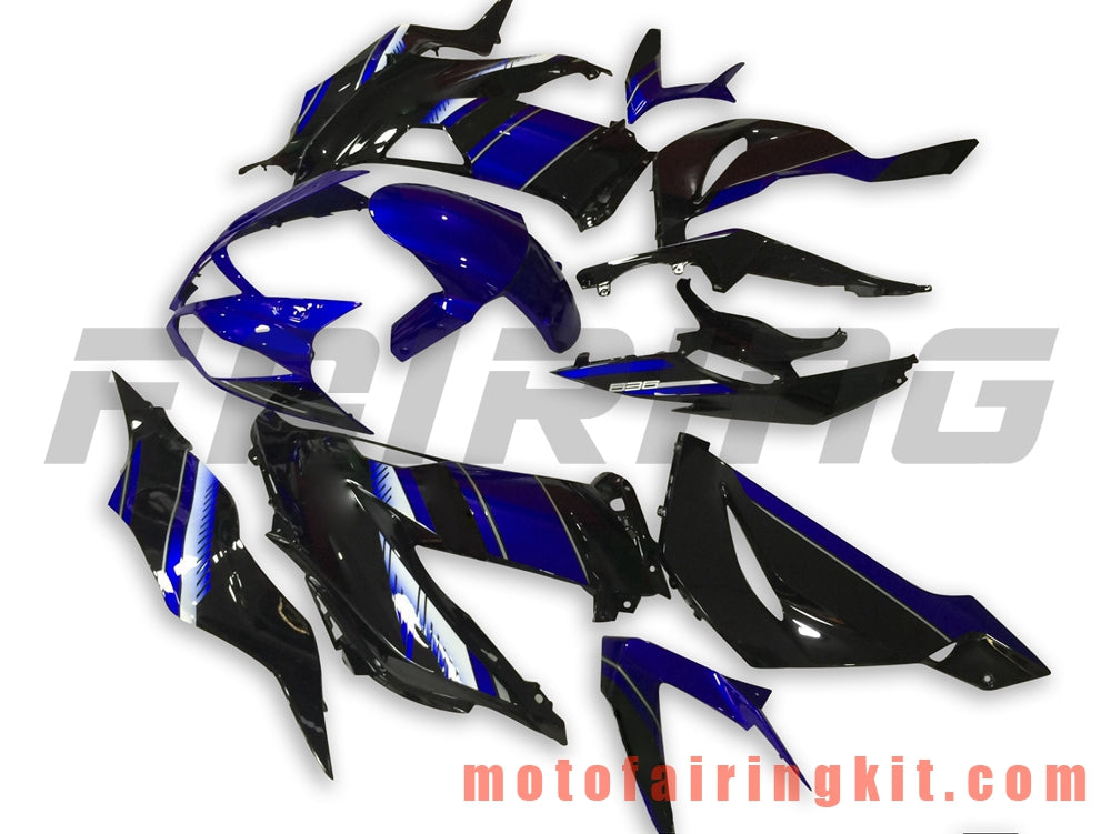 Fairing Kits Fit for ZX6R ZX-6R 636 2013 2014 2015 2016 2017 2018 Plastic ABS Injection Mold Complete Motorcycle Body Aftermarket Bodywork Frame (Blue & Black) B015