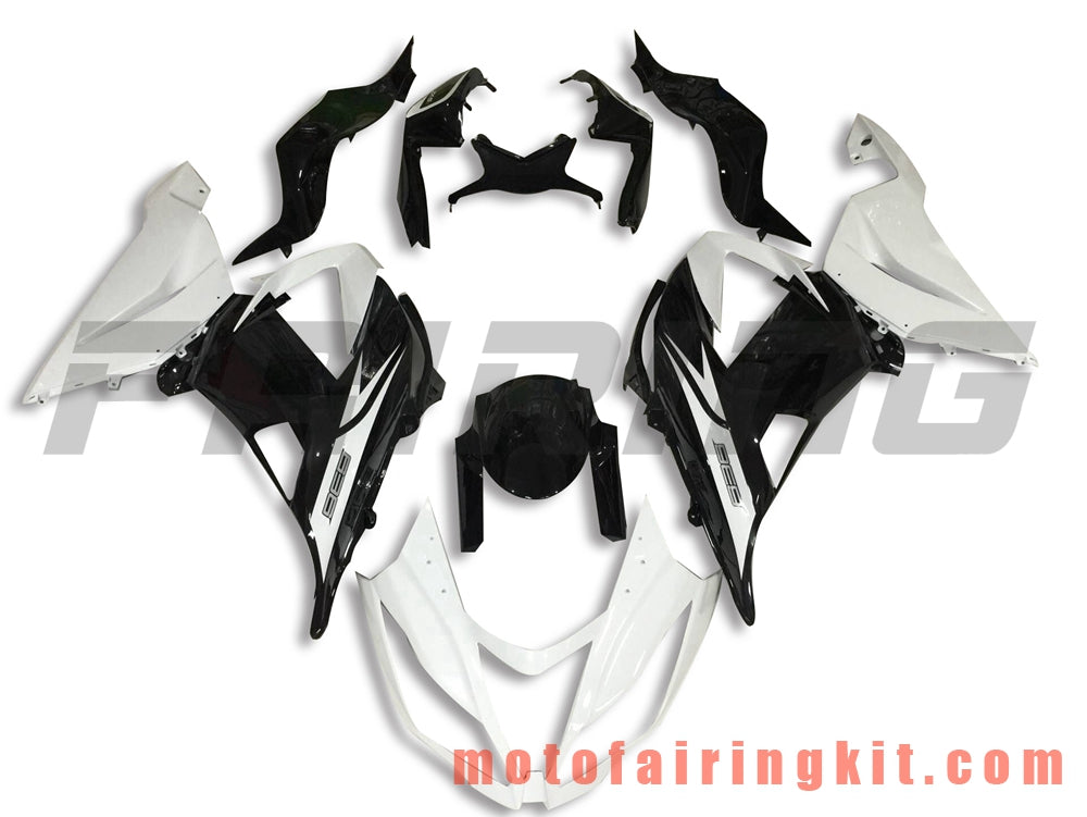 Fairing Kits Fit for ZX6R ZX-6R 636 2013 2014 2015 2016 2017 2018 Plastic ABS Injection Mold Complete Motorcycle Body Aftermarket Bodywork Frame (Black & White) B016