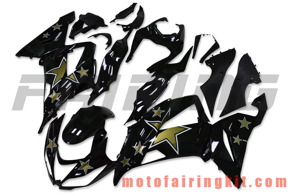 Fairing Kits Fit for ZX6R ZX-6R 636 2013 2014 2015 2016 2017 2018 Plastic ABS Injection Mold Complete Motorcycle Body Aftermarket Bodywork Frame (Black) B022