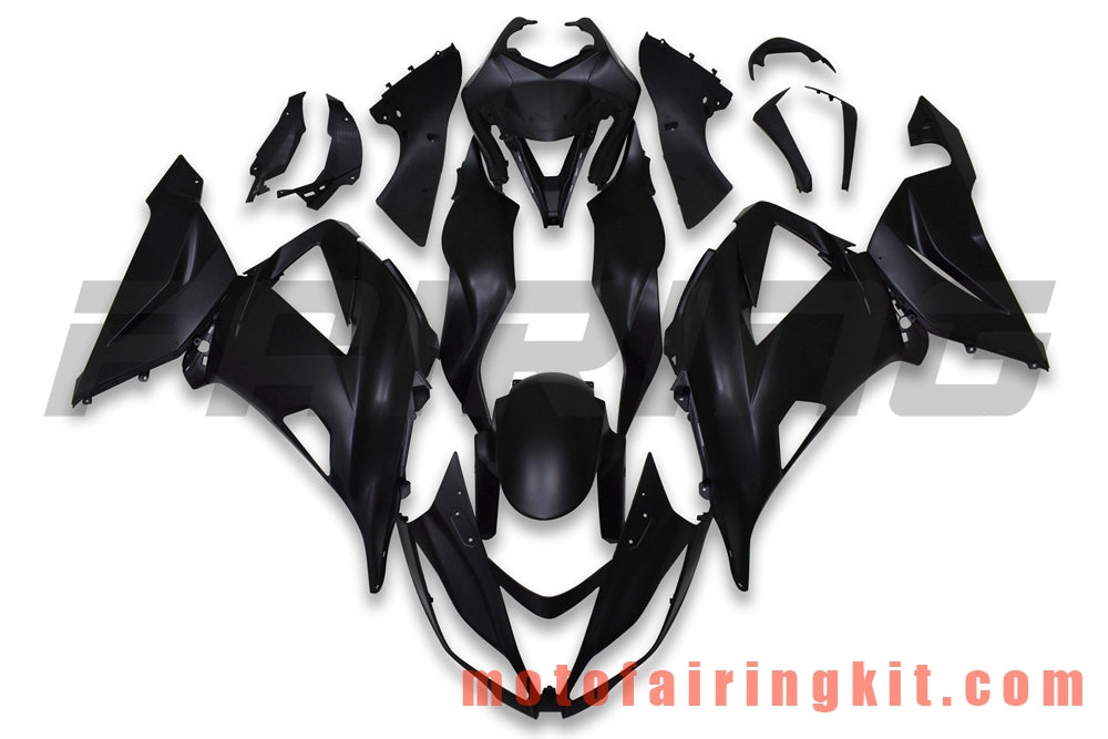 Fairing Kits Fit for ZX6R ZX-6R 636 2013 2014 2015 2016 2017 2018 Plastic ABS Injection Mold Complete Motorcycle Body Aftermarket Bodywork Frame (Black) B023