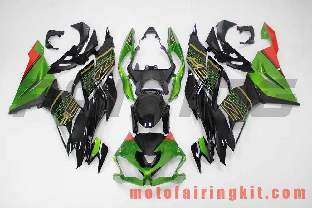 Fairing Kits Fit for ZX6R ZX-6R 636 2019 2020 Plastic ABS Injection Mold Complete Motorcycle Body Aftermarket Bodywork Frame (Green & Black) B201