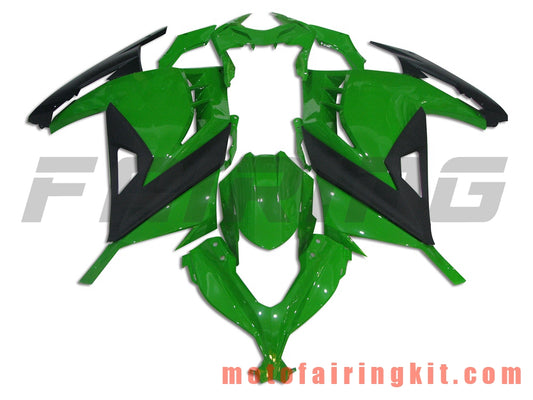 Fairing Kits Fit for EX300R ZX300R 2013 2014 2015 2016 2017 EX300R ZX300R Plastic ABS Injection Mold Complete Motorcycle Body Aftermarket Bodywork Frame (Green & Black) B001