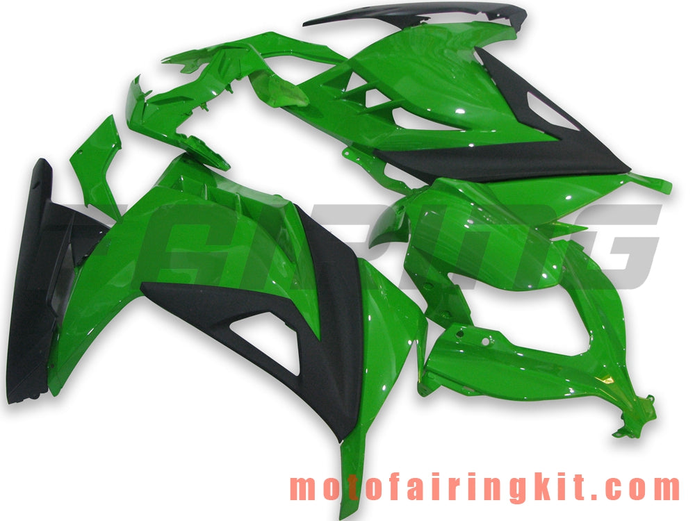 Fairing Kits Fit for EX300R ZX300R 2013 2014 2015 2016 2017 EX300R ZX300R Plastic ABS Injection Mold Complete Motorcycle Body Aftermarket Bodywork Frame (Green & Black) B001