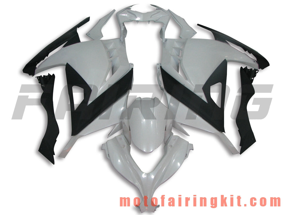 Fairing Kits Fit for EX300R ZX300R 2013 2014 2015 2016 2017 EX300R ZX300R Plastic ABS Injection Mold Complete Motorcycle Body Aftermarket Bodywork Frame (White & Black) B009