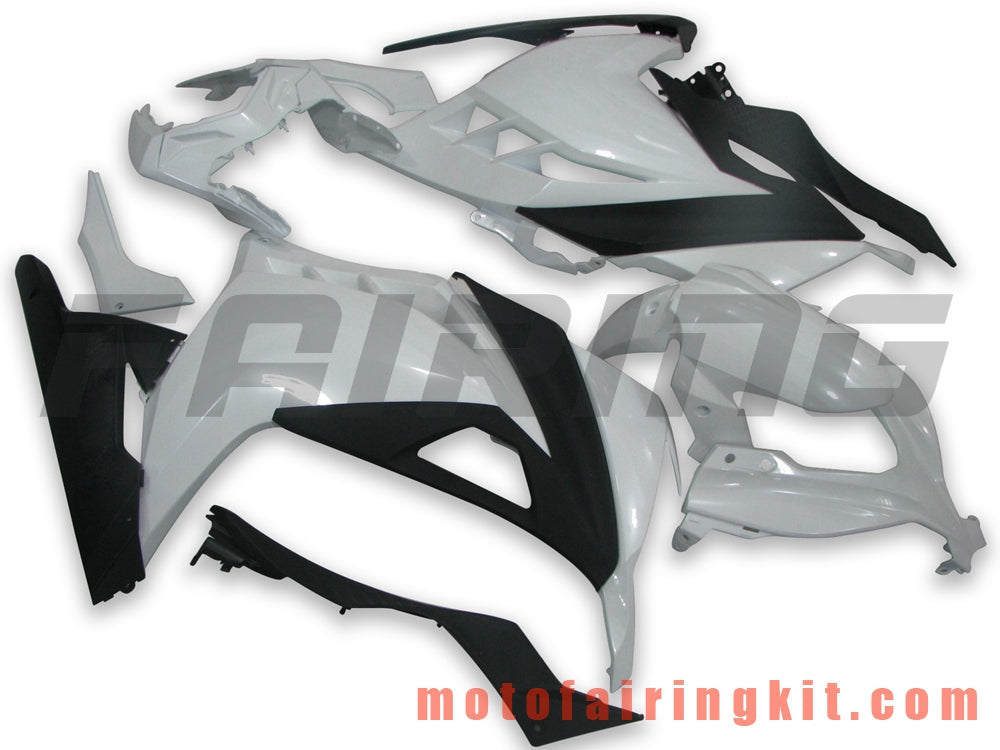 Fairing Kits Fit for EX300R ZX300R 2013 2014 2015 2016 2017 EX300R ZX300R Plastic ABS Injection Mold Complete Motorcycle Body Aftermarket Bodywork Frame (White & Black) B009