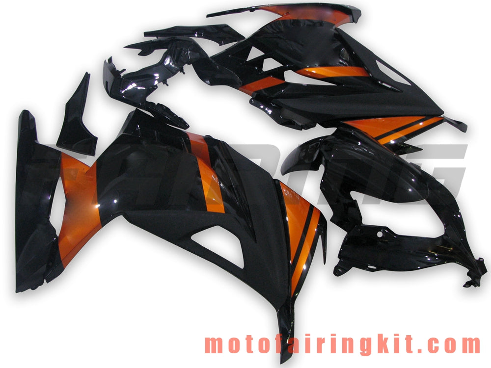 Fairing Kits Fit for EX300R ZX300R 2013 2014 2015 2016 2017 EX300R ZX300R Plastic ABS Injection Mold Complete Motorcycle Body Aftermarket Bodywork Frame (Black & Orange) B011