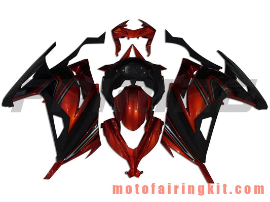 Fairing Kits Fit for EX300R ZX300R 2013 2014 2015 2016 2017 EX300R ZX300R Plastic ABS Injection Mold Complete Motorcycle Body Aftermarket Bodywork Frame (Orange & Black) B013