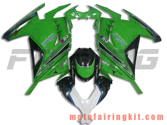 Fairing Kits Fit for EX300R ZX300R 2013 2014 2015 2016 2017 EX300R ZX300R Plastic ABS Injection Mold Complete Motorcycle Body Aftermarket Bodywork Frame (Green & Black) B014