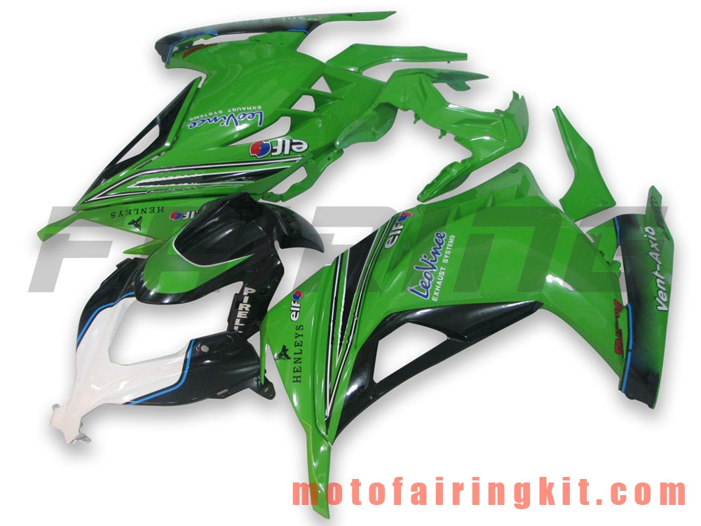 Fairing Kits Fit for EX300R ZX300R 2013 2014 2015 2016 2017 EX300R ZX300R Plastic ABS Injection Mold Complete Motorcycle Body Aftermarket Bodywork Frame (Green & Black) B014