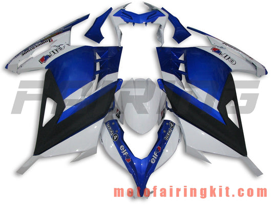 Kits de carenado aptos para EX300R ZX300R 2013 2014 2015 2016 2017 EX300R ZX300R Molde de inyección de plástico ABS Carrocería completa para motocicleta Marco de carrocería de posventa (azul y blanco) B016