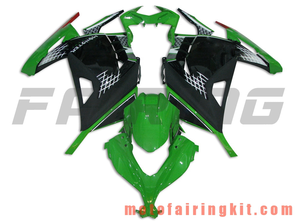 Fairing Kits Fit for EX300R ZX300R 2013 2014 2015 2016 2017 EX300R ZX300R Plastic ABS Injection Mold Complete Motorcycle Body Aftermarket Bodywork Frame (Green & Black) B017