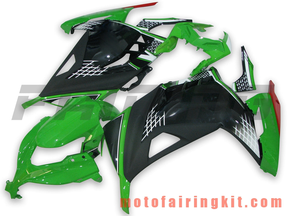 Fairing Kits Fit for EX300R ZX300R 2013 2014 2015 2016 2017 EX300R ZX300R Plastic ABS Injection Mold Complete Motorcycle Body Aftermarket Bodywork Frame (Green & Black) B017