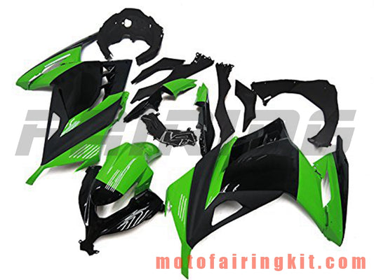 Fairing Kits Fit for EX300R ZX300R 2013 2014 2015 2016 2017 EX300R ZX300R Plastic ABS Injection Mold Complete Motorcycle Body Aftermarket Bodywork Frame (Green & Black) B020