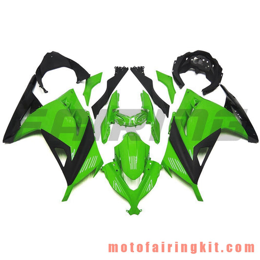 Fairing Kits Fit for EX300R ZX300R 2013 2014 2015 2016 2017 EX300R ZX300R Plastic ABS Injection Mold Complete Motorcycle Body Aftermarket Bodywork Frame (Green & Black) B022