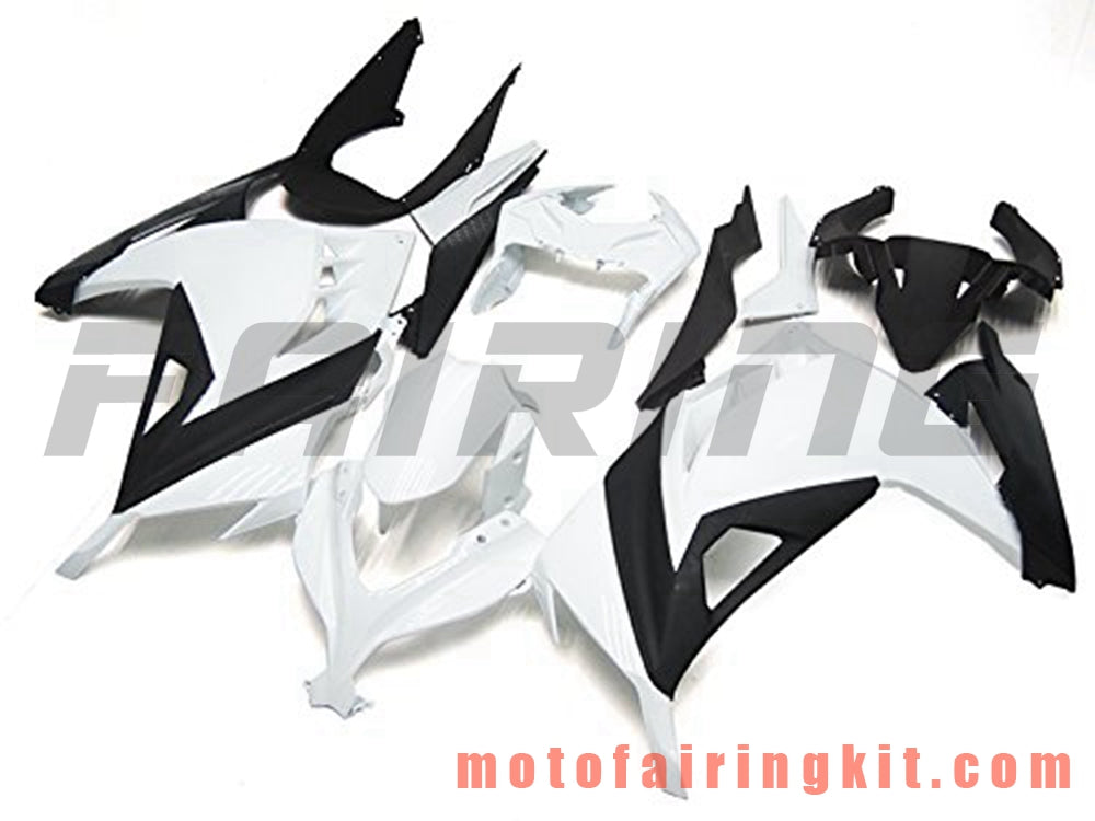 Fairing Kits Fit for EX300R ZX300R 2013 2014 2015 2016 2017 EX300R ZX300R Plastic ABS Injection Mold Complete Motorcycle Body Aftermarket Bodywork Frame (White & Black) B023