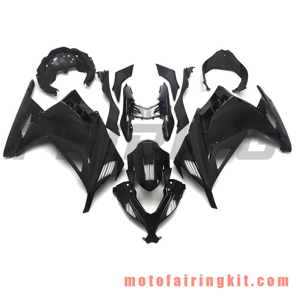 Fairing Kits Fit for EX300R ZX300R 2013 2014 2015 2016 2017 EX300R ZX300R Plastic ABS Injection Mold Complete Motorcycle Body Aftermarket Bodywork Frame (Black) B024