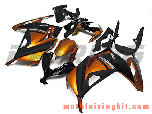 Kits de carenado aptos para EX300R ZX300R 2013 2014 2015 2016 2017 EX300R ZX300R Molde de inyección de plástico ABS Carrocería completa para motocicleta Marco de carrocería de posventa (dorado y negro) B026