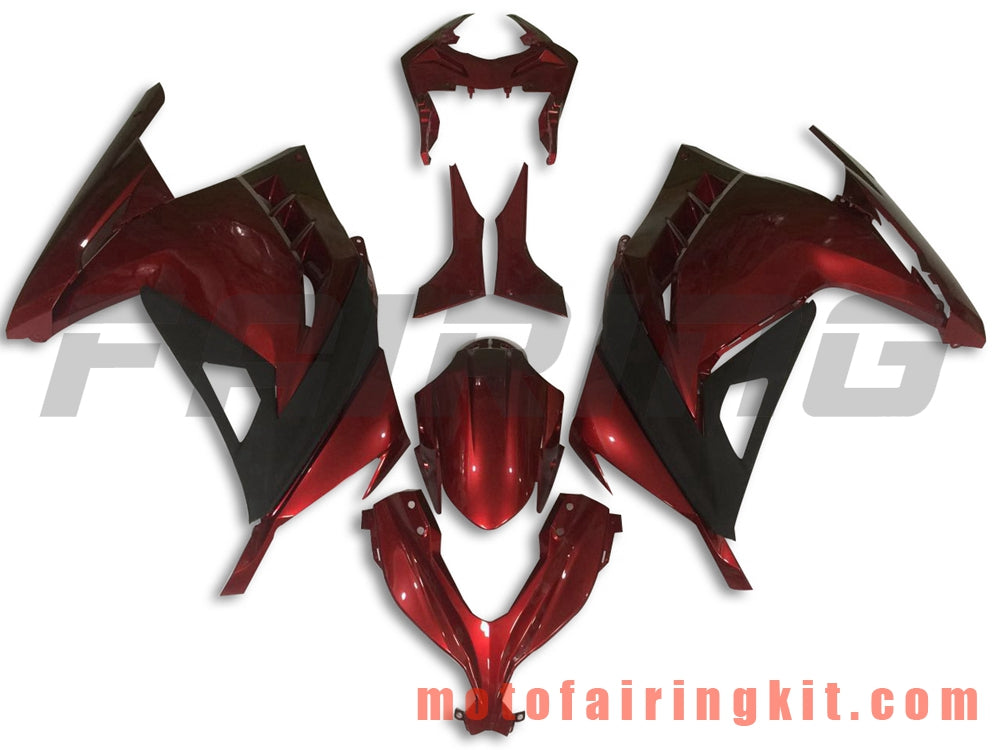 Fairing Kits Fit for EX300R ZX300R 2013 2014 2015 2016 2017 EX300R ZX300R Plastic ABS Injection Mold Complete Motorcycle Body Aftermarket Bodywork Frame (Red) B028