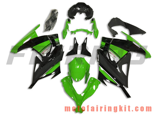 Fairing Kits Fit for EX300R ZX300R 2013 2014 2015 2016 2017 EX300R ZX300R Plastic ABS Injection Mold Complete Motorcycle Body Aftermarket Bodywork Frame (Green & Black) B031