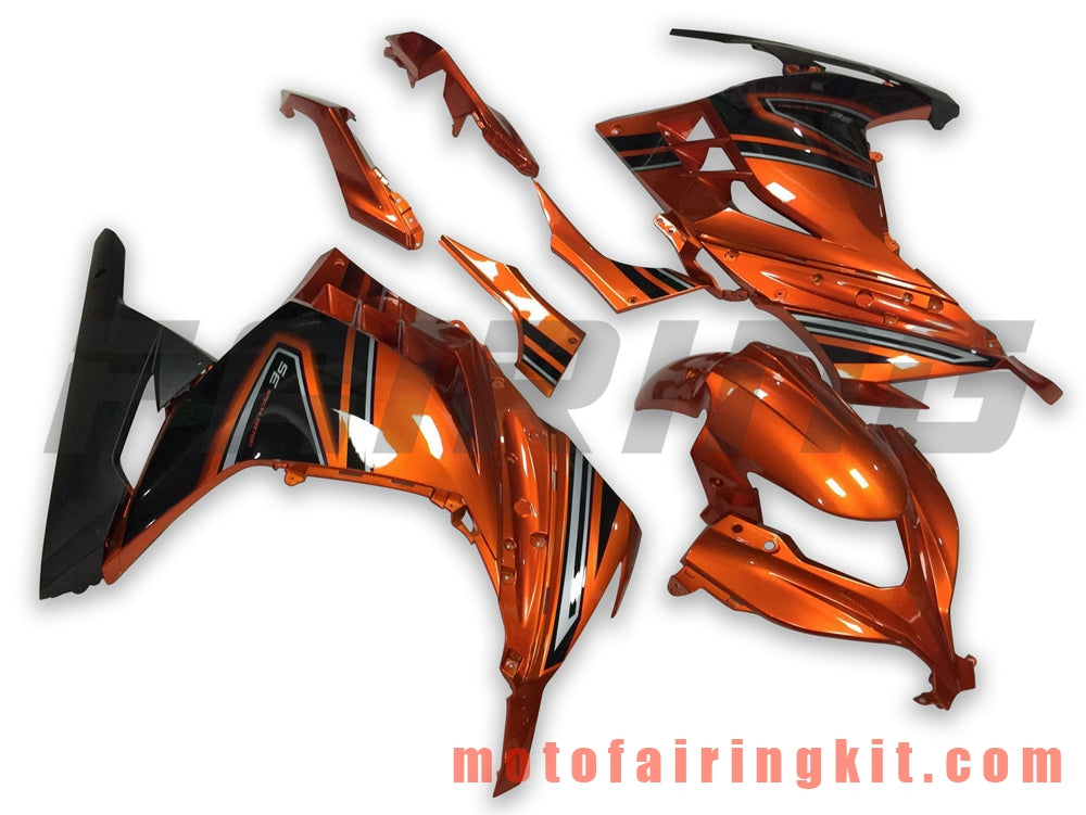 Fairing Kits Fit for EX300R ZX300R 2013 2014 2015 2016 2017 EX300R ZX300R Plastic ABS Injection Mold Complete Motorcycle Body Aftermarket Bodywork Frame (Orange & Black) B033