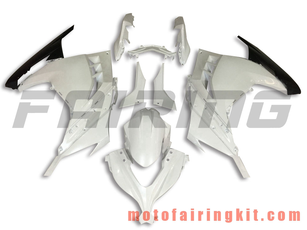 Fairing Kits Fit for EX300R ZX300R 2013 2014 2015 2016 2017 EX300R ZX300R Plastic ABS Injection Mold Complete Motorcycle Body Aftermarket Bodywork Frame (White & Black) B036