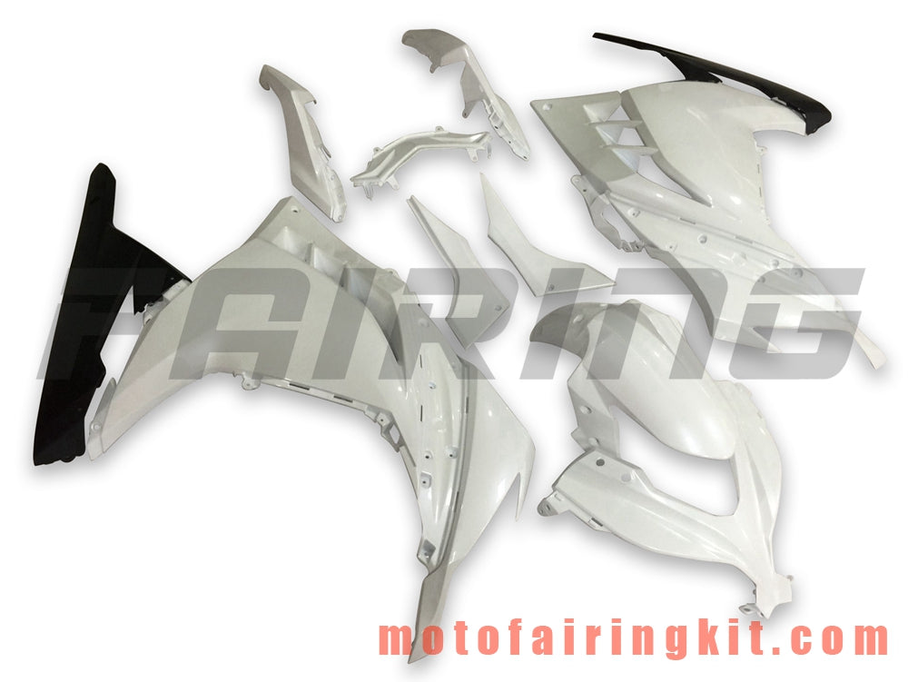 Fairing Kits Fit for EX300R ZX300R 2013 2014 2015 2016 2017 EX300R ZX300R Plastic ABS Injection Mold Complete Motorcycle Body Aftermarket Bodywork Frame (White & Black) B036