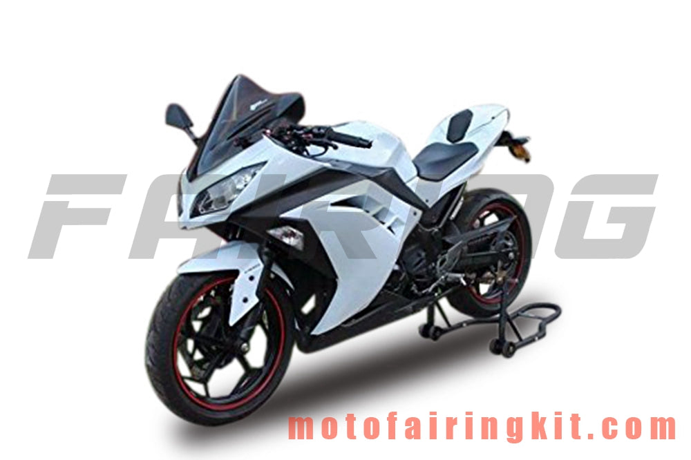 Kits de carenado aptos para EX300R ZX300R 2013 2014 2015 2016 2017 EX300R ZX300R Molde de inyección de plástico ABS Carrocería completa para motocicleta Marco de carrocería de posventa (blanco y negro) B038