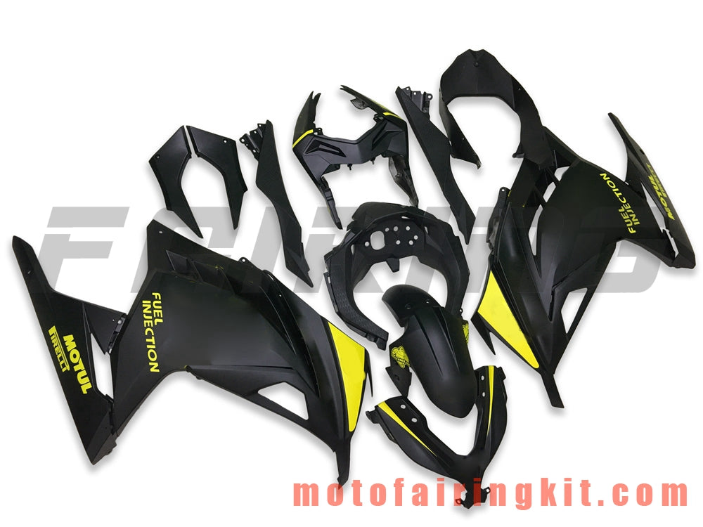 Fairing Kits Fit for EX300R ZX300R 2013 2014 2015 2016 2017 EX300R ZX300R Plastic ABS Injection Mold Complete Motorcycle Body Aftermarket Bodywork Frame (Black & Yellow) B041