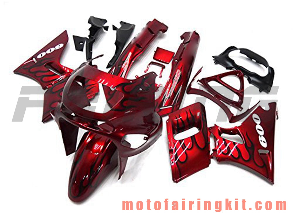 Fairing Kits Fit for ZZR400 1993 - 2007 93 94 95 96 97 98 99 02 03 04 05 06 07 Plastic ABS Injection Mold Complete Motorcycle Body Aftermarket Bodywork Frame (Red) B004