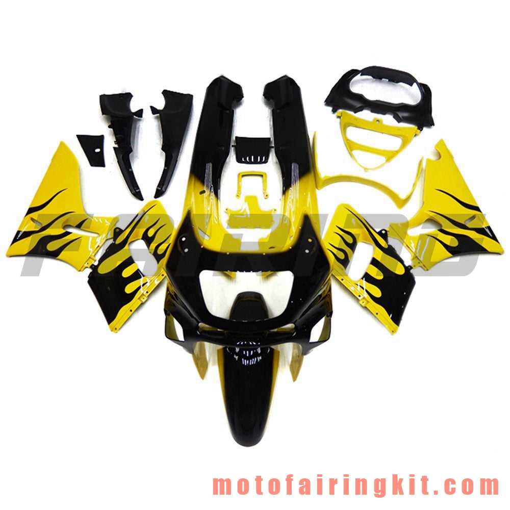 Fairing Kits Fit for ZZR400 1993 - 2007 93 94 95 96 97 98 99 02 03 04 05 06 07 Plastic ABS Injection Mold Complete Motorcycle Body Aftermarket Bodywork Frame (Yellow & Black) B005