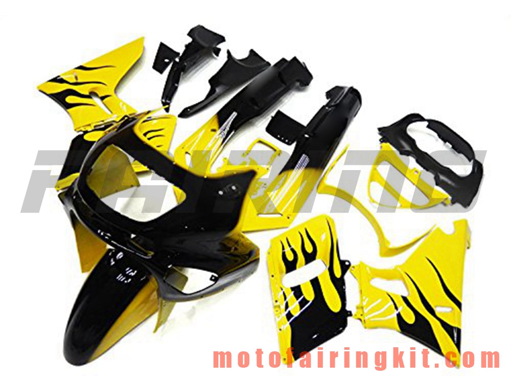 Kits de carenado aptos para ZZR400 1993 - 2007 93 94 95 96 97 98 99 02 03 04 05 06 07 Molde de inyección de plástico ABS Carrocería completa para motocicleta Carrocería del mercado de accesorios Marco (amarillo y negro) B005