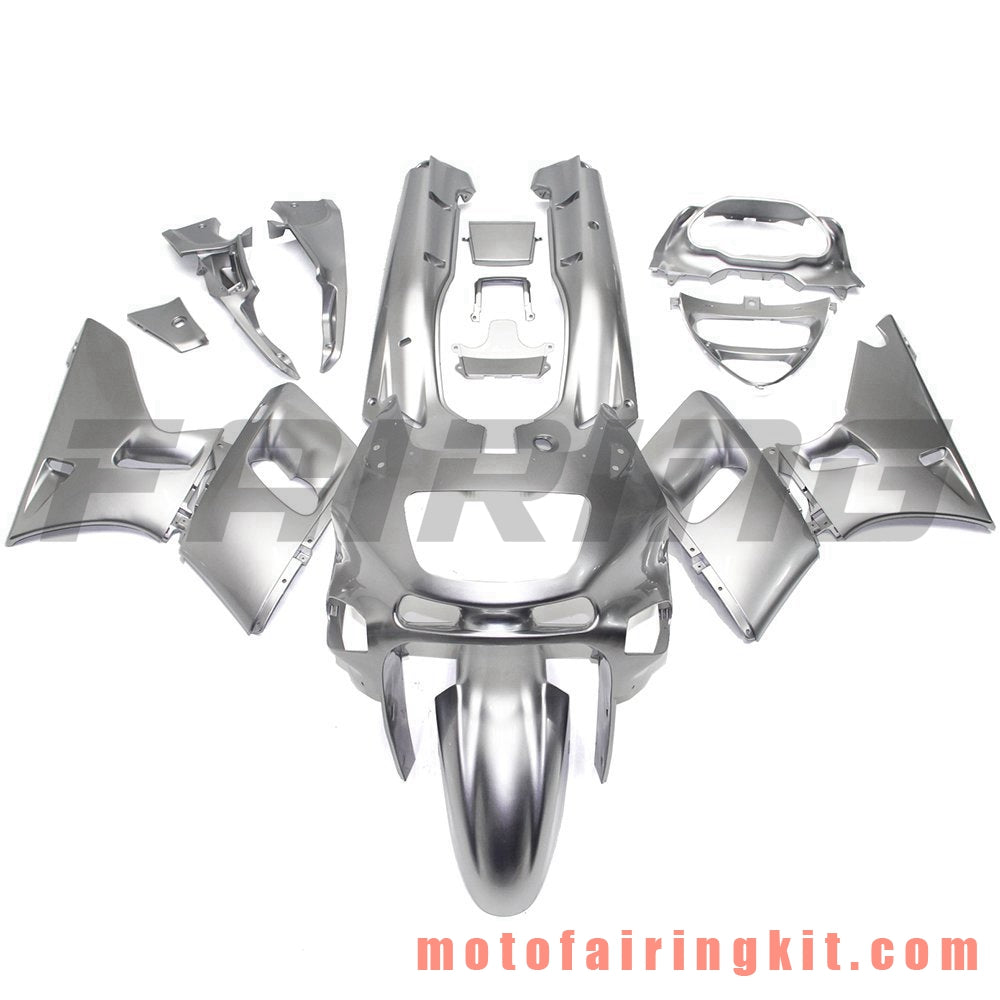 Fairing Kits Fit for ZZR400 1993 - 2007 93 94 95 96 97 98 99 02 03 04 05 06 07 Plastic ABS Injection Mold Complete Motorcycle Body Aftermarket Bodywork Frame (Silver) B006