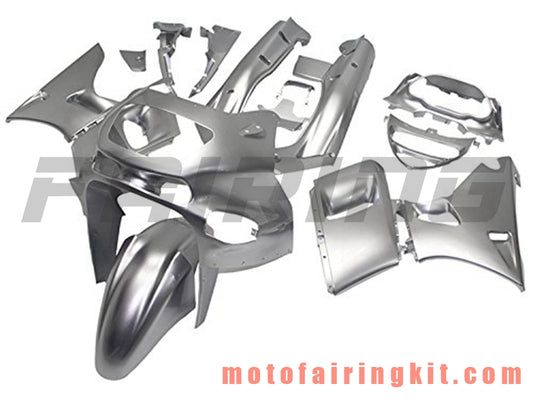 Fairing Kits Fit for ZZR400 1993 - 2007 93 94 95 96 97 98 99 02 03 04 05 06 07 Plastic ABS Injection Mold Complete Motorcycle Body Aftermarket Bodywork Frame (Silver) B006