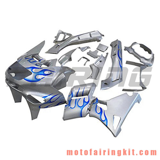 Fairing Kits Fit for ZZR400 1993 - 2007 93 94 95 96 97 98 99 02 03 04 05 06 07 Plastic ABS Injection Mold Complete Motorcycle Body Aftermarket Bodywork Frame (Silver) B008