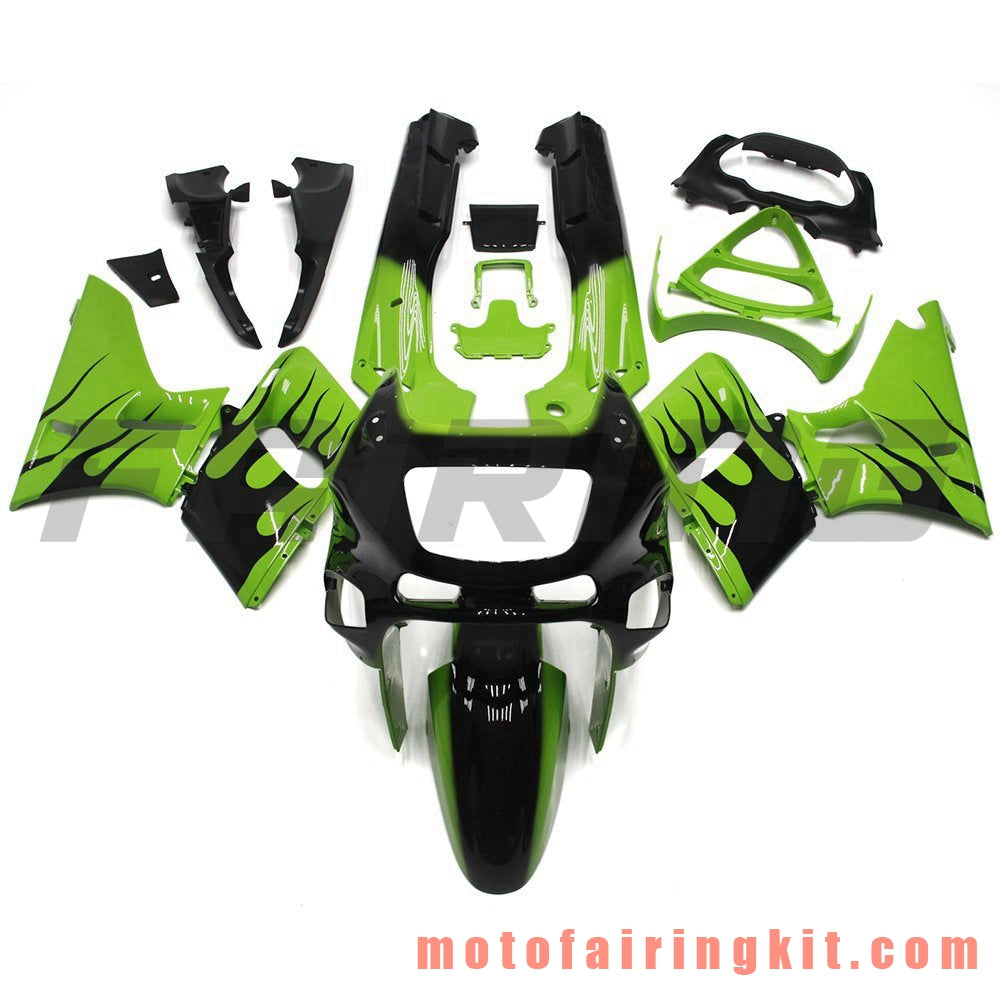 Fairing Kits Fit for ZZR400 1993 - 2007 93 94 95 96 97 98 99 02 03 04 05 06 07 Plastic ABS Injection Mold Complete Motorcycle Body Aftermarket Bodywork Frame (Green & Black) B009