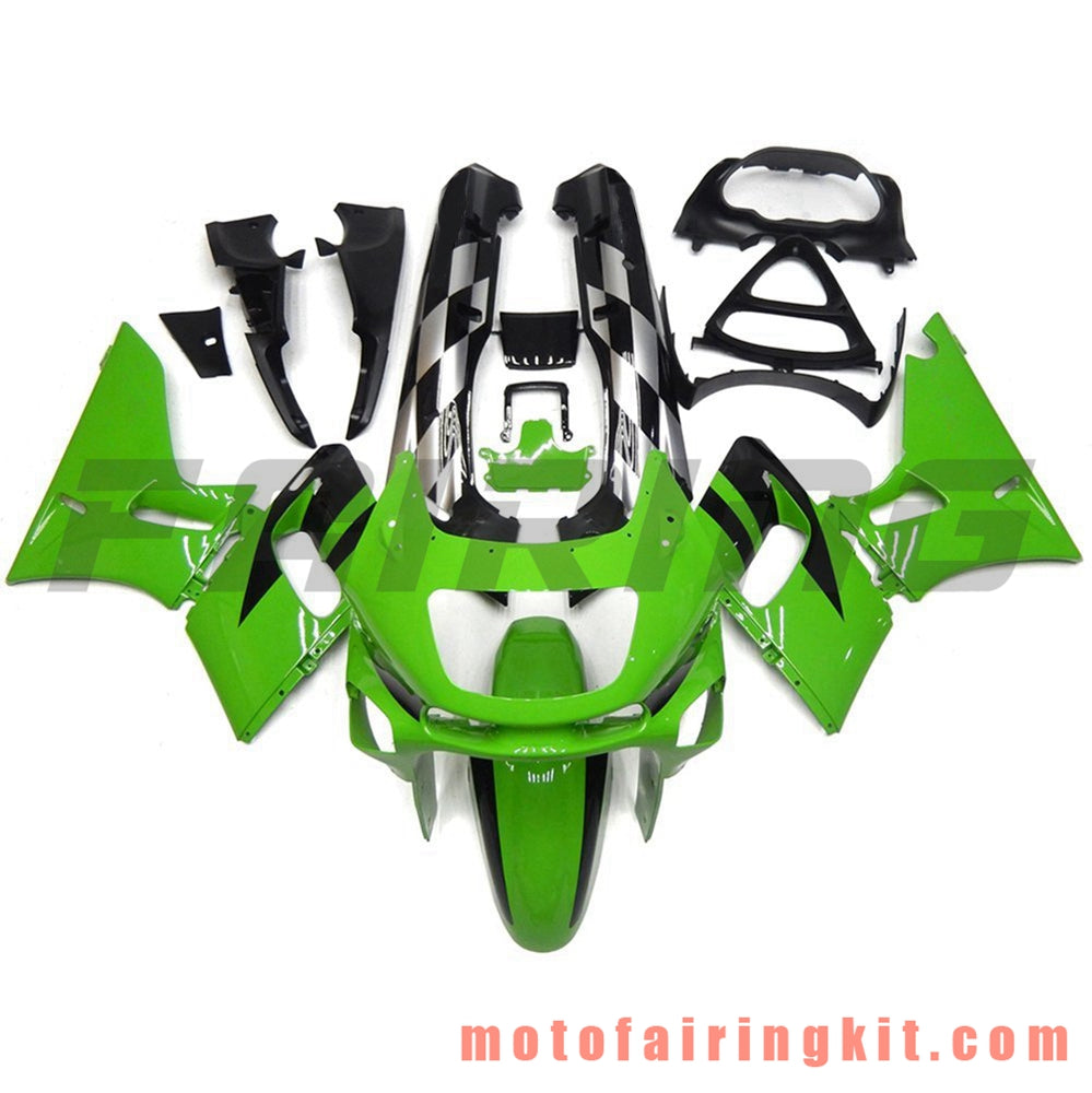 Fairing Kits Fit for ZZR400 1993 - 2007 93 94 95 96 97 98 99 02 03 04 05 06 07 Plastic ABS Injection Mold Complete Motorcycle Body Aftermarket Bodywork Frame (Green & Black) B010