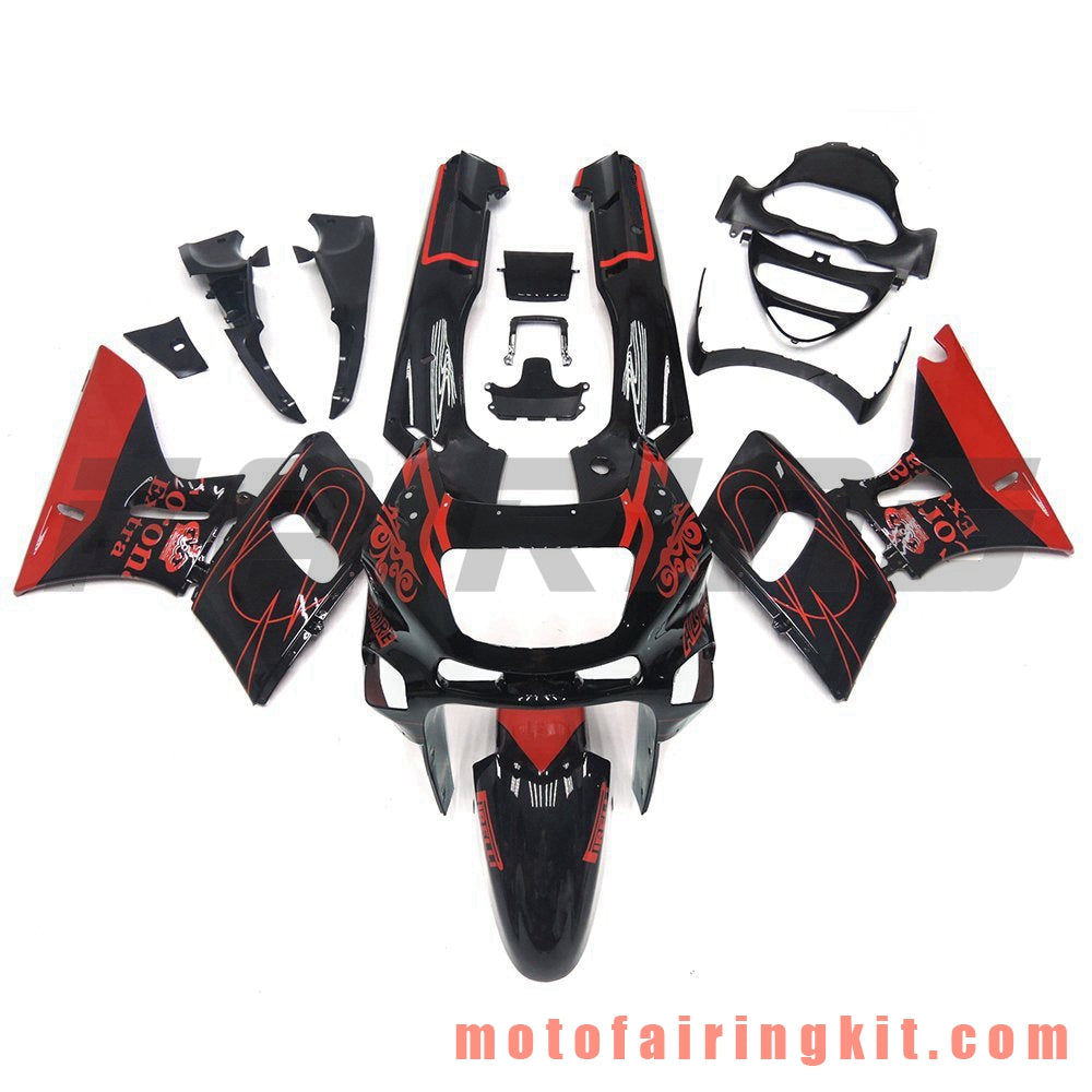 Fairing Kits Fit for ZZR400 1993 - 2007 93 94 95 96 97 98 99 02 03 04 05 06 07 Plastic ABS Injection Mold Complete Motorcycle Body Aftermarket Bodywork Frame (Black & Red) B012