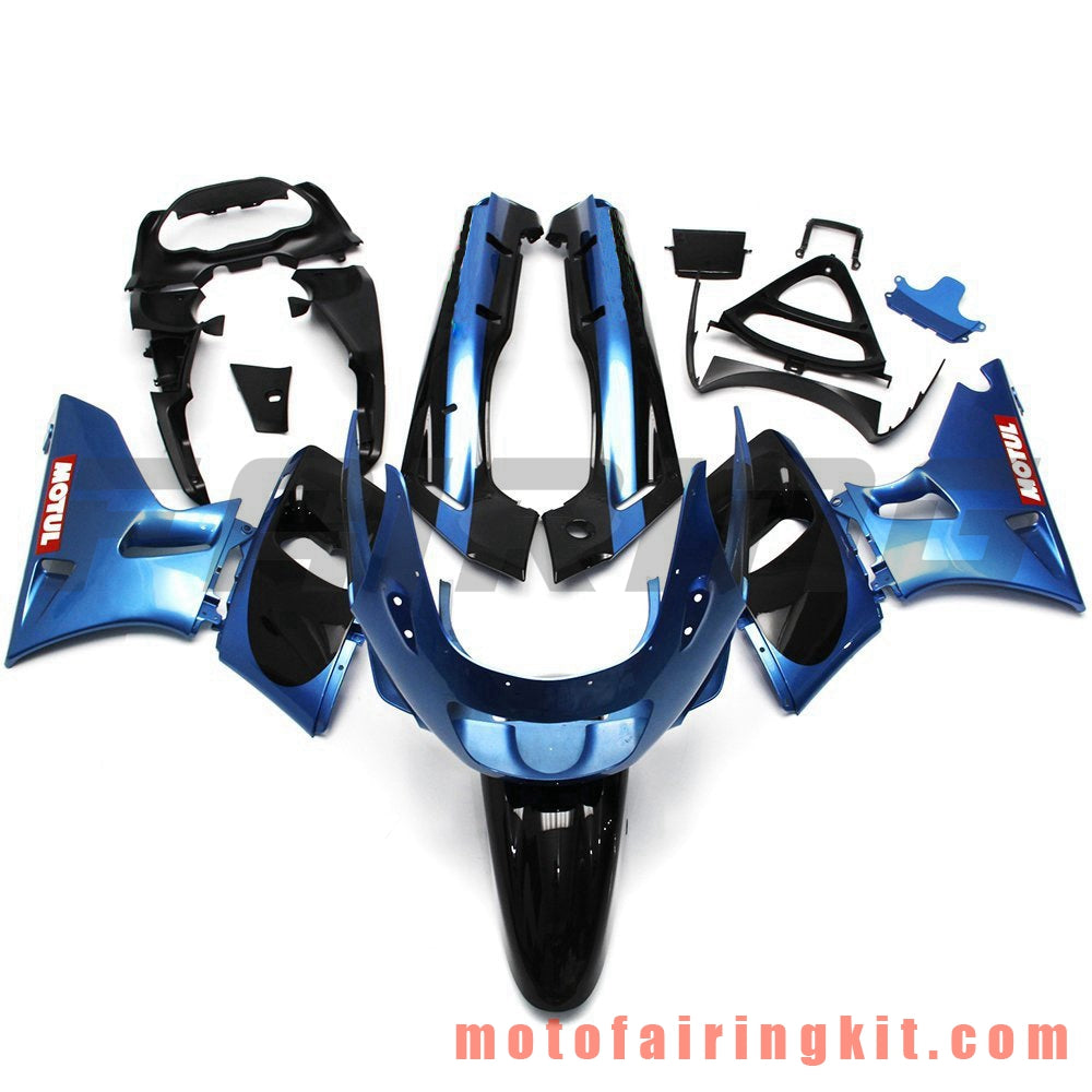 Fairing Kits Fit for ZZR400 1993 - 2007 93 94 95 96 97 98 99 02 03 04 05 06 07 Plastic ABS Injection Mold Complete Motorcycle Body Aftermarket Bodywork Frame (Blue & Black) B018