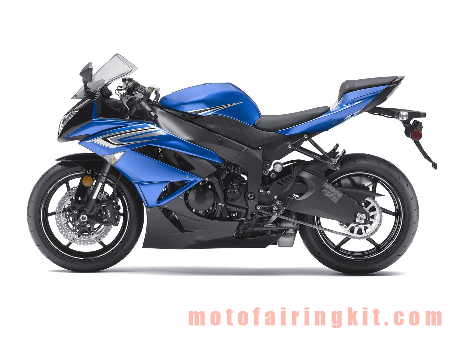 オートバイ デカール ステッカー ZX6R ZX-6R 636 2009 2010 2011 2012 09 10 11 12 バイク レーシング フェアリング デカール (ブルー &amp; シルバー)