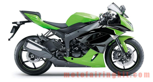 Calcomanías adhesivas para motocicletas ZX6R ZX-6R 636 2009 2010 2011 2012 09 10 11 12 Calcomanía de carenado de carreras de motocicletas (verde y plata)