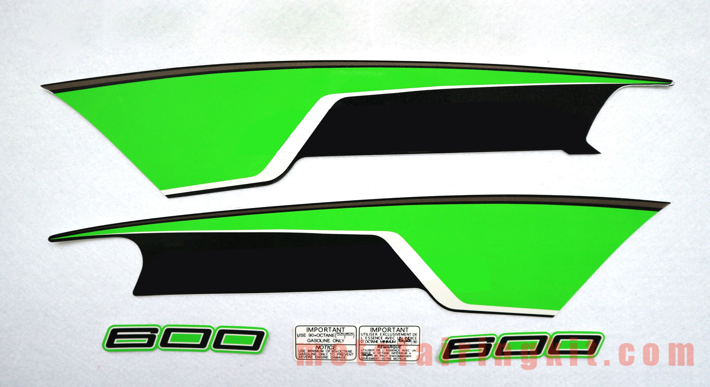 Motorcycle Decals Sticker for ZX6R ZX-6R 636 2009 2010 2011 2012 09 10 11 12 Motorbike Racing Fairing Decal (Green & Silver)