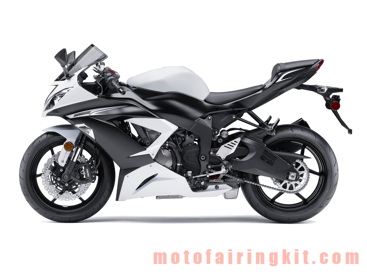 Motorcycle Decals Sticker for ZX6R ZX-6R 636 2013 2014 2015 2016 Motorbike Racing Fairing Decal (White & Black)