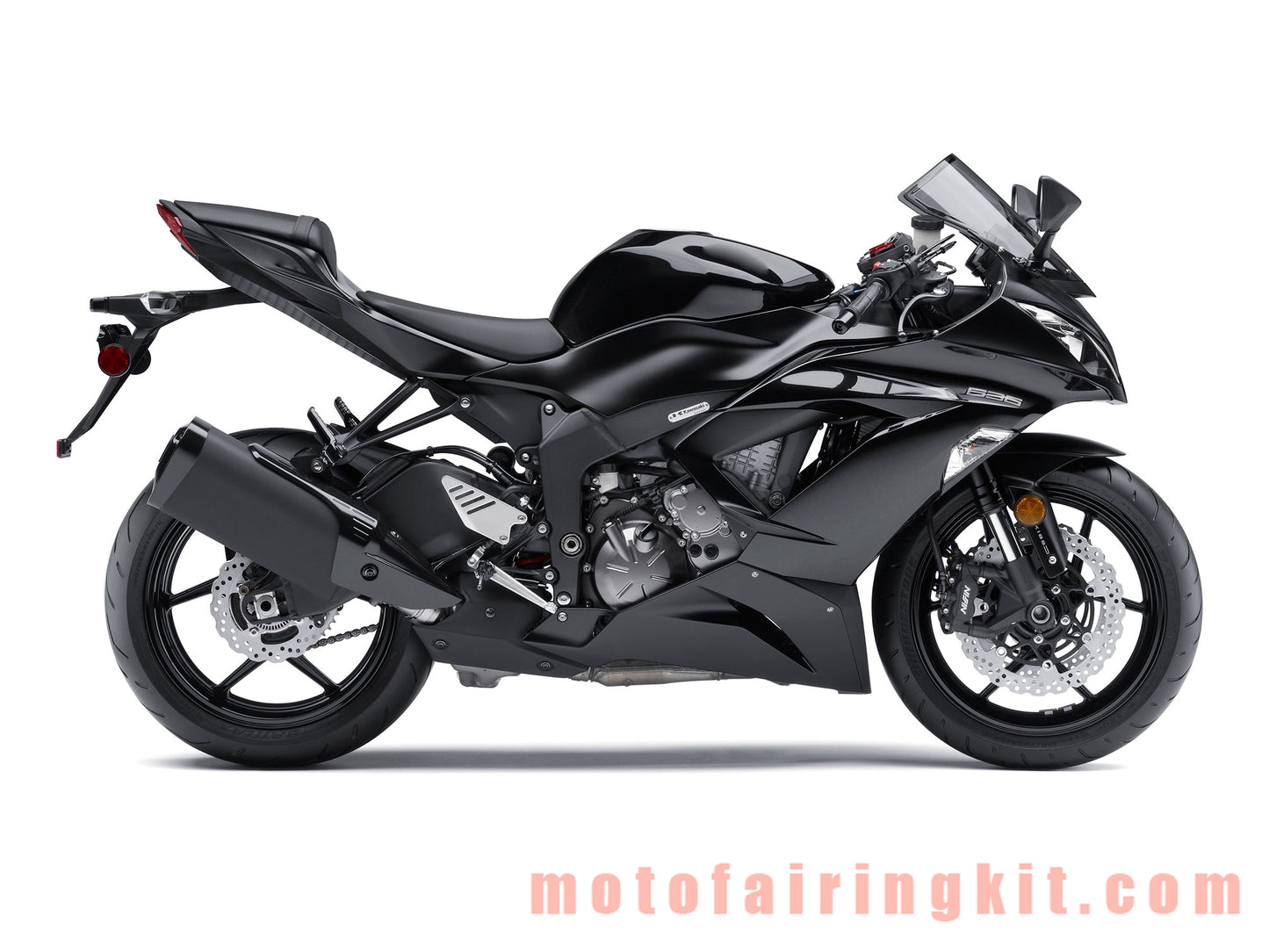 Motorcycle Decals Sticker for ZX6R ZX-6R 636 2013 2014 2015 2016 Motorbike Racing Fairing Decal (Black & Silver)